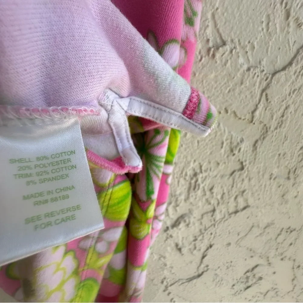 LILLY PULITZER Terry Cover Up Girls XL 12-14‎ Floral Sleeveless Pullover